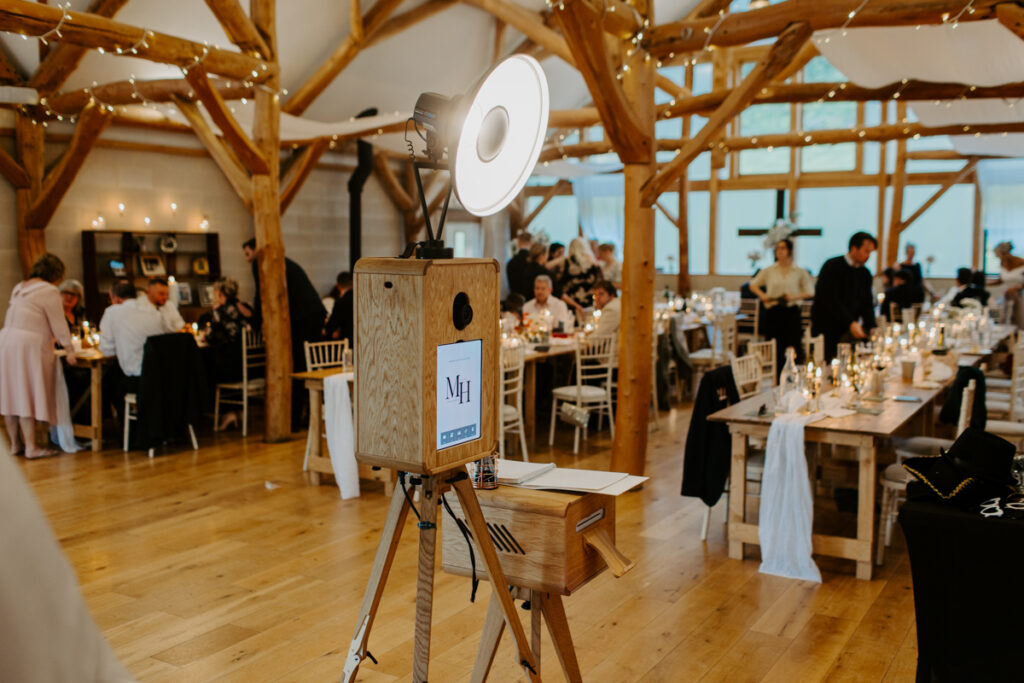 The Icon photo booth at Owlpen Manor wedding
