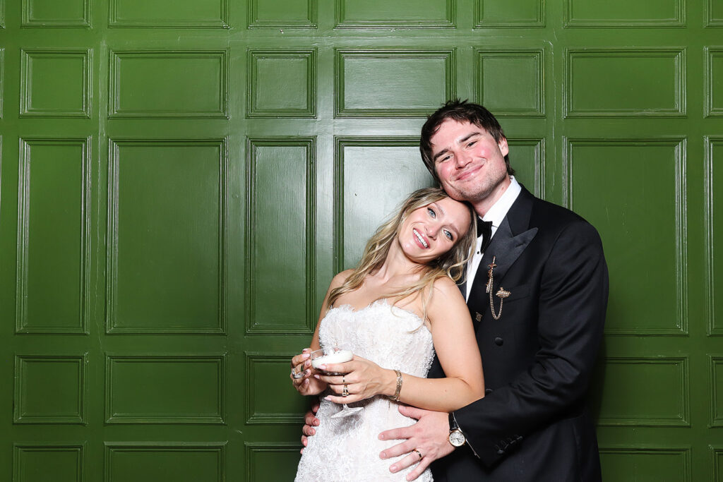 bride and groom during a wedding party entertainment at dumbleton hall
