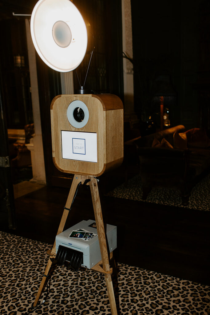 premium vintage photo booth hire at dumbleton hall wedding venue
